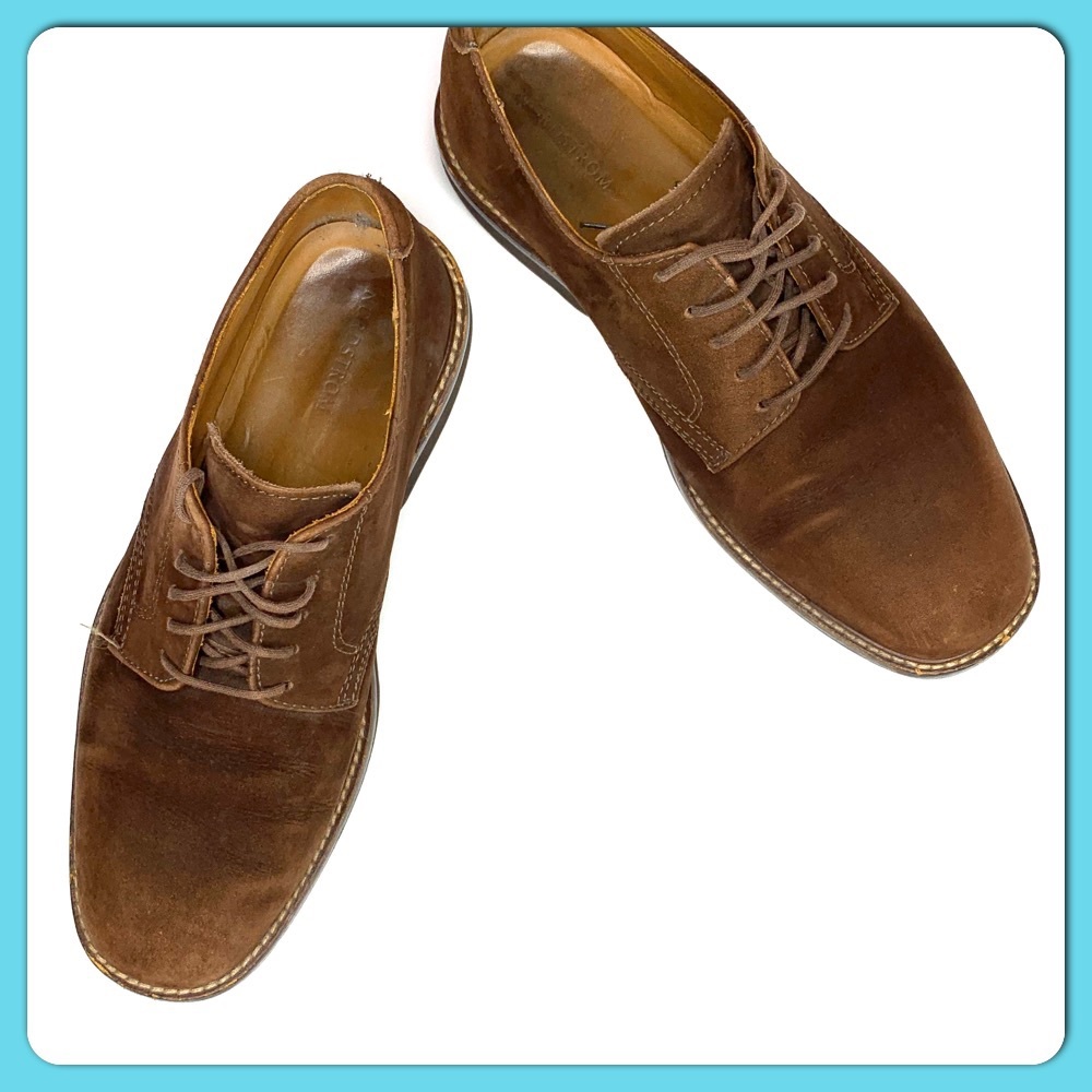 Nordstrom Mahogany Nubuck Bucks/Derbys- size 8 1/2 - Picture 1 of 8